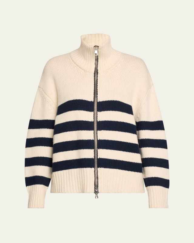 The Morgan Striped Cashmere Cardigan